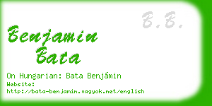 benjamin bata business card